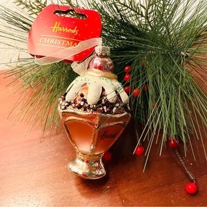 Harrods holiday hand blown glass ice cream sundae Ornament